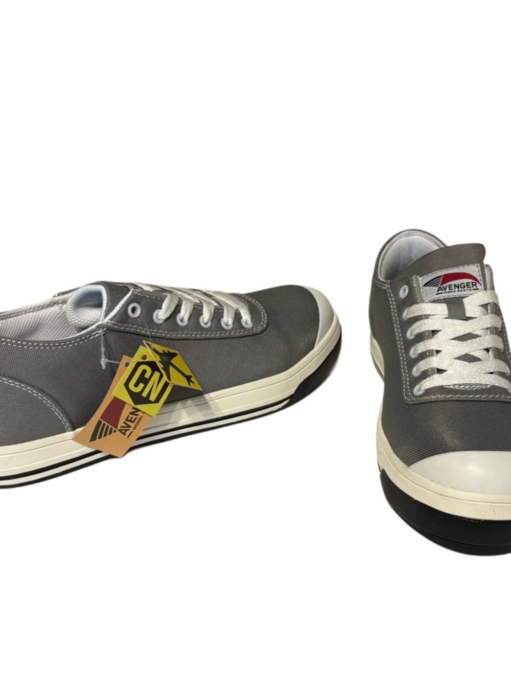 Avenger Gray Canvas Low-Top Safety Sneakers - Picture 3 of 9